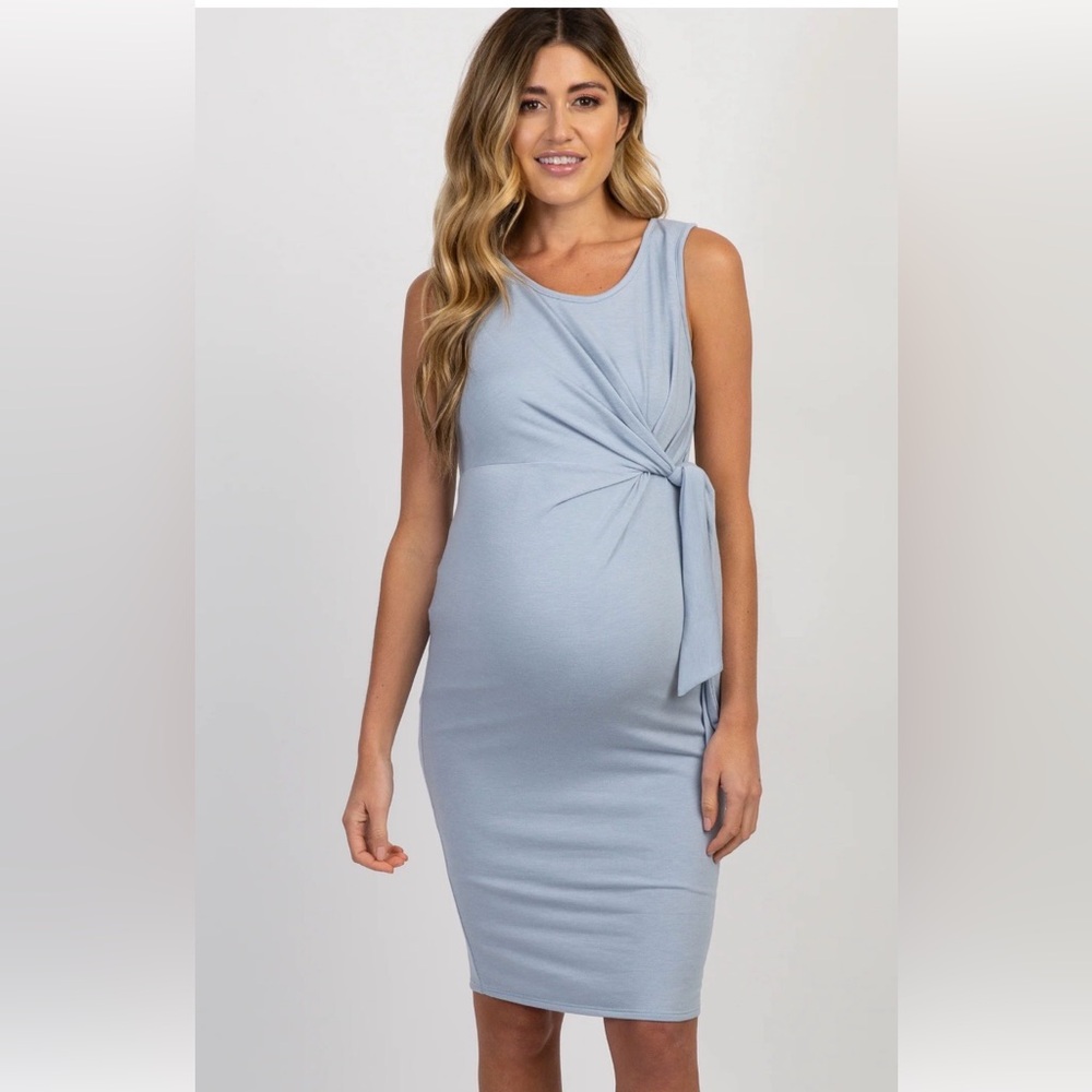 Pinkblush Maternity Sleeveless Light Purple Midi Dress S